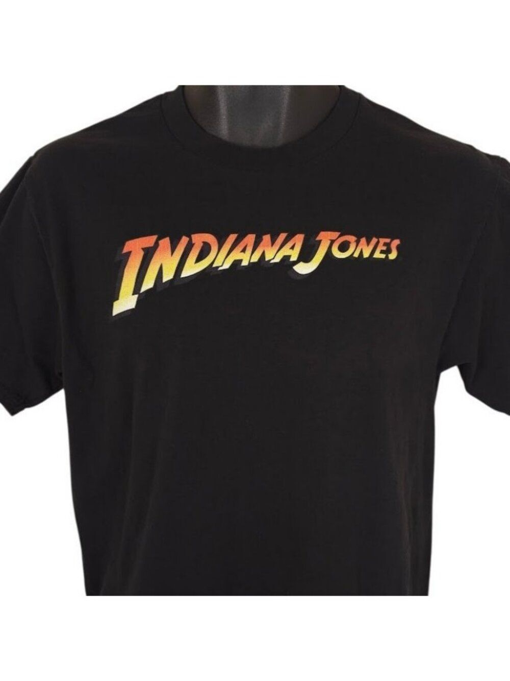 Indiana Jones T Shirt Mens Size Medium Black Action Movie Tee